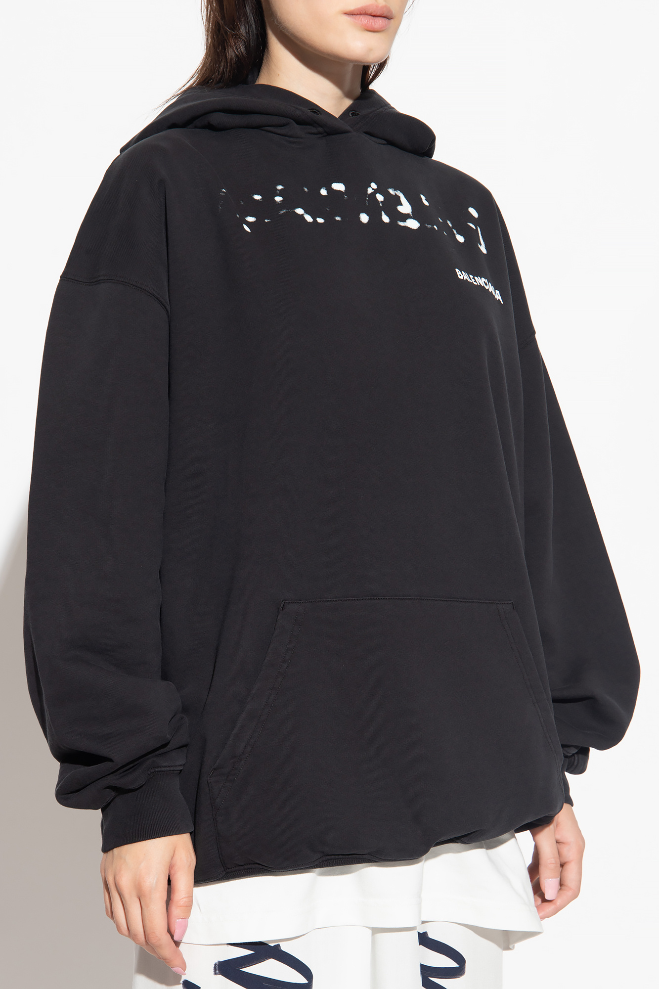 Balenciaga logo print on sale sweatshirt